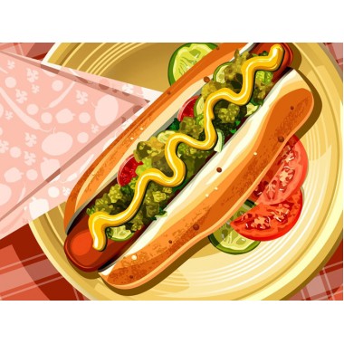 Placa Decorativa - Hot Dog Vintage